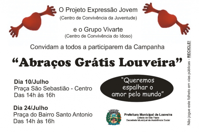 Campanha "Abraços Grátis" em Louveira